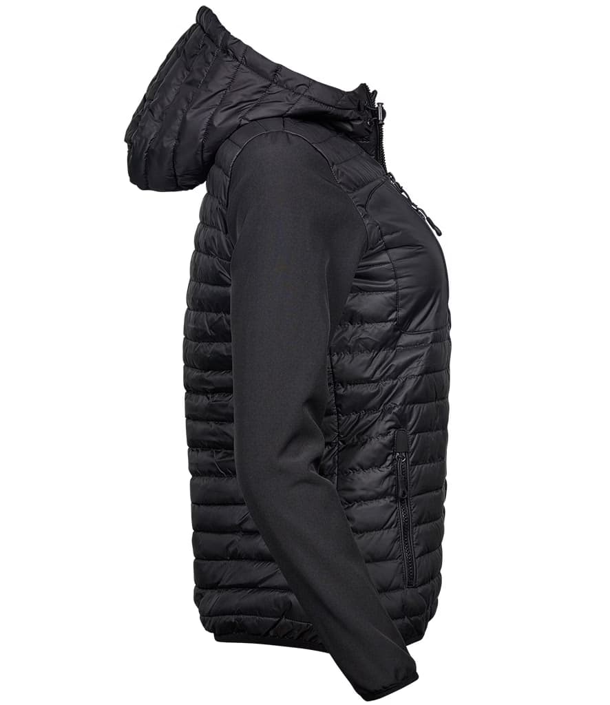 Tee Jays Ladies Crossover Padded Jacket — T9629 BKBK RIGHT