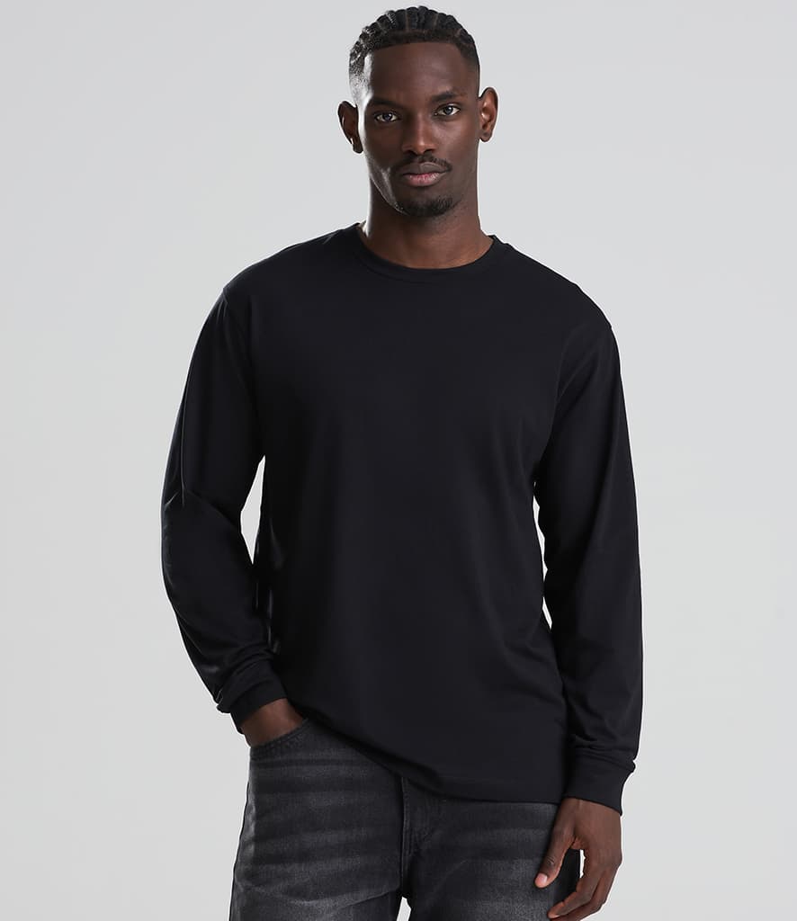 AWDis Long Sleeve 180 T-Shirt AWDis Order — AT012 DBK MODEL 1 HERO