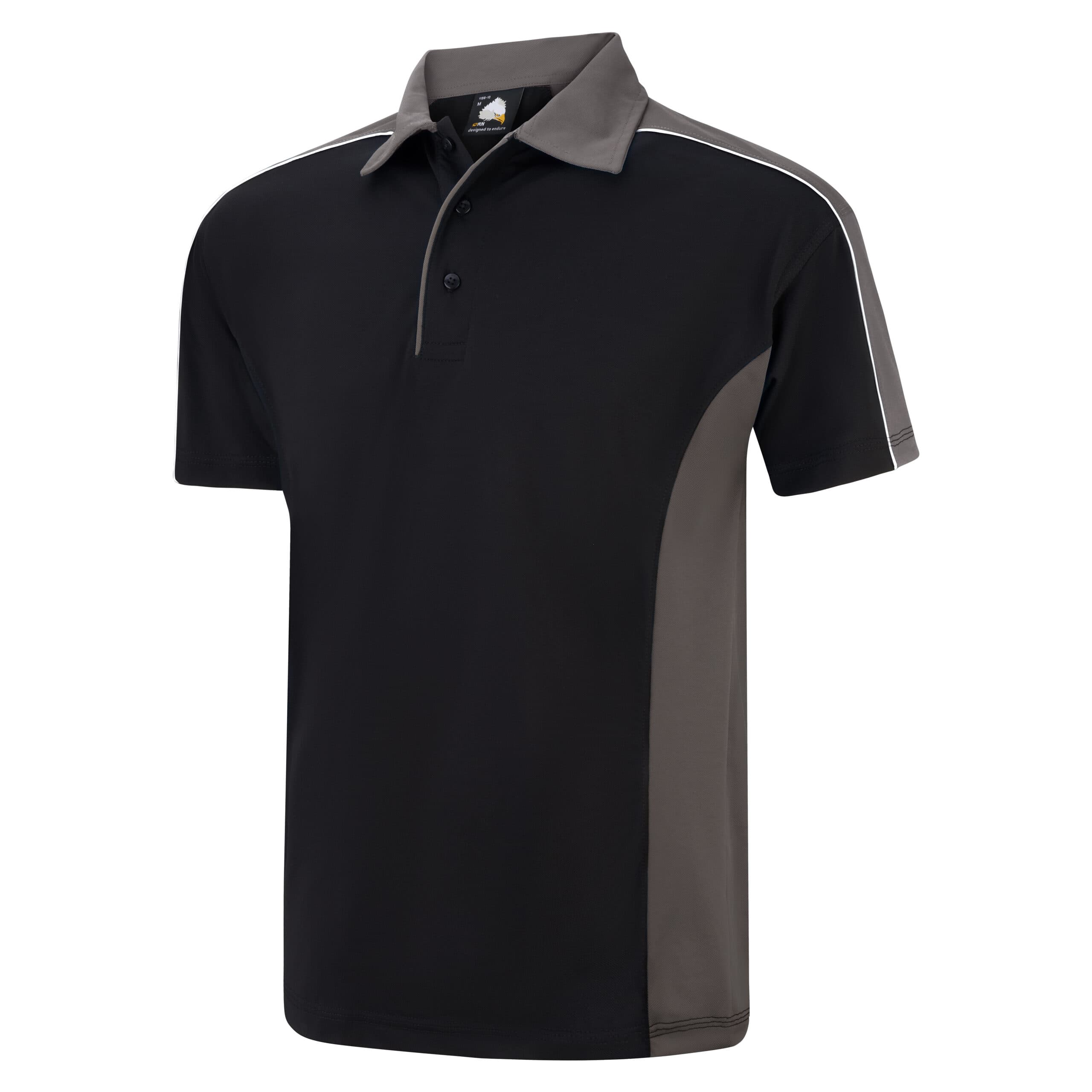 ORN 1198 Avocet Wicking Poloshirt in Black/Graphite