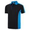 ORN 1198 Avocet Wicking Poloshirt in Black/Reflex Blue