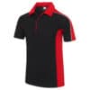 ORN 1198 Avocet Wicking Poloshirt in Black/Red