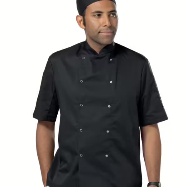 Dennys Short Sleeve Press Stud Chef’s Jacket