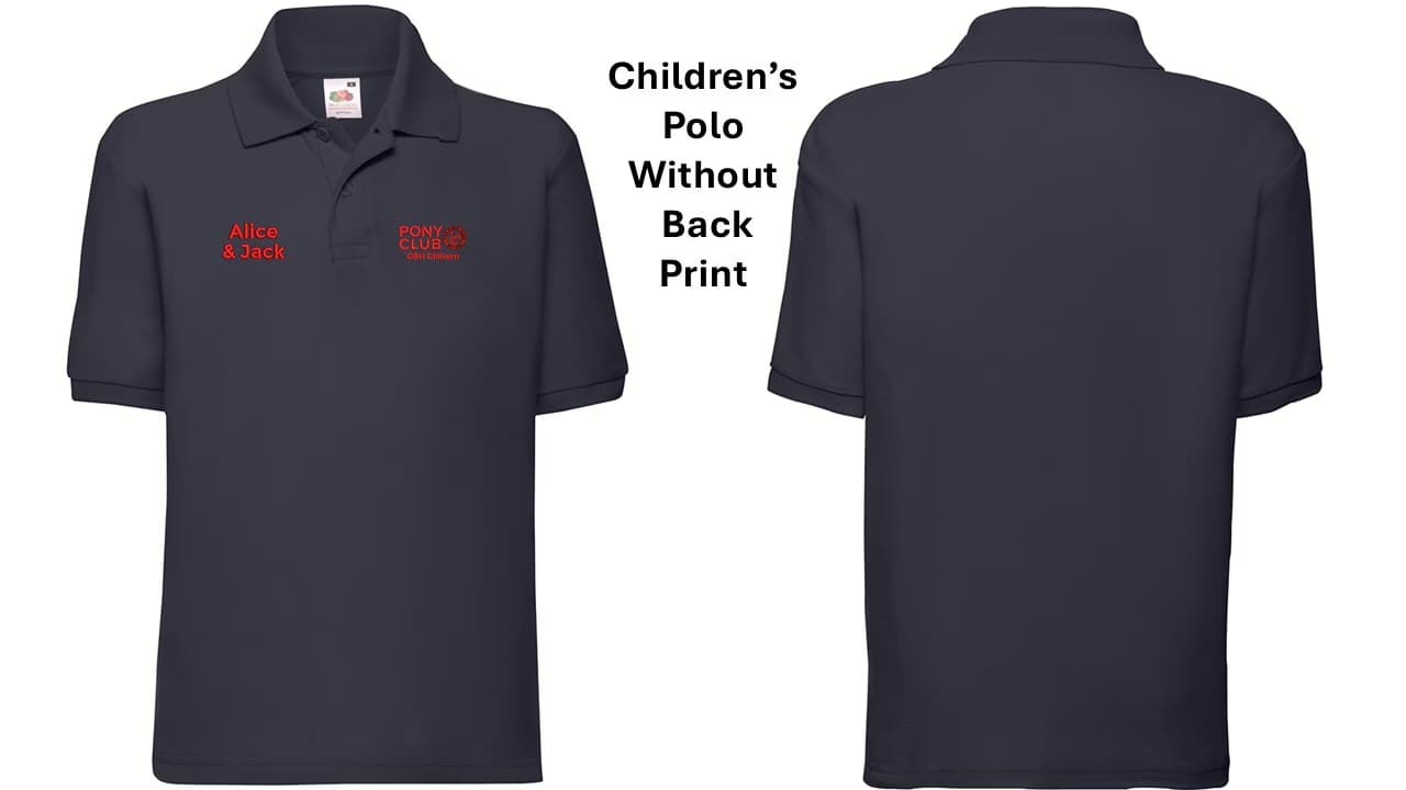 OBH Chiltern Pony Club Summer Camp Children’s Polos without Back Print