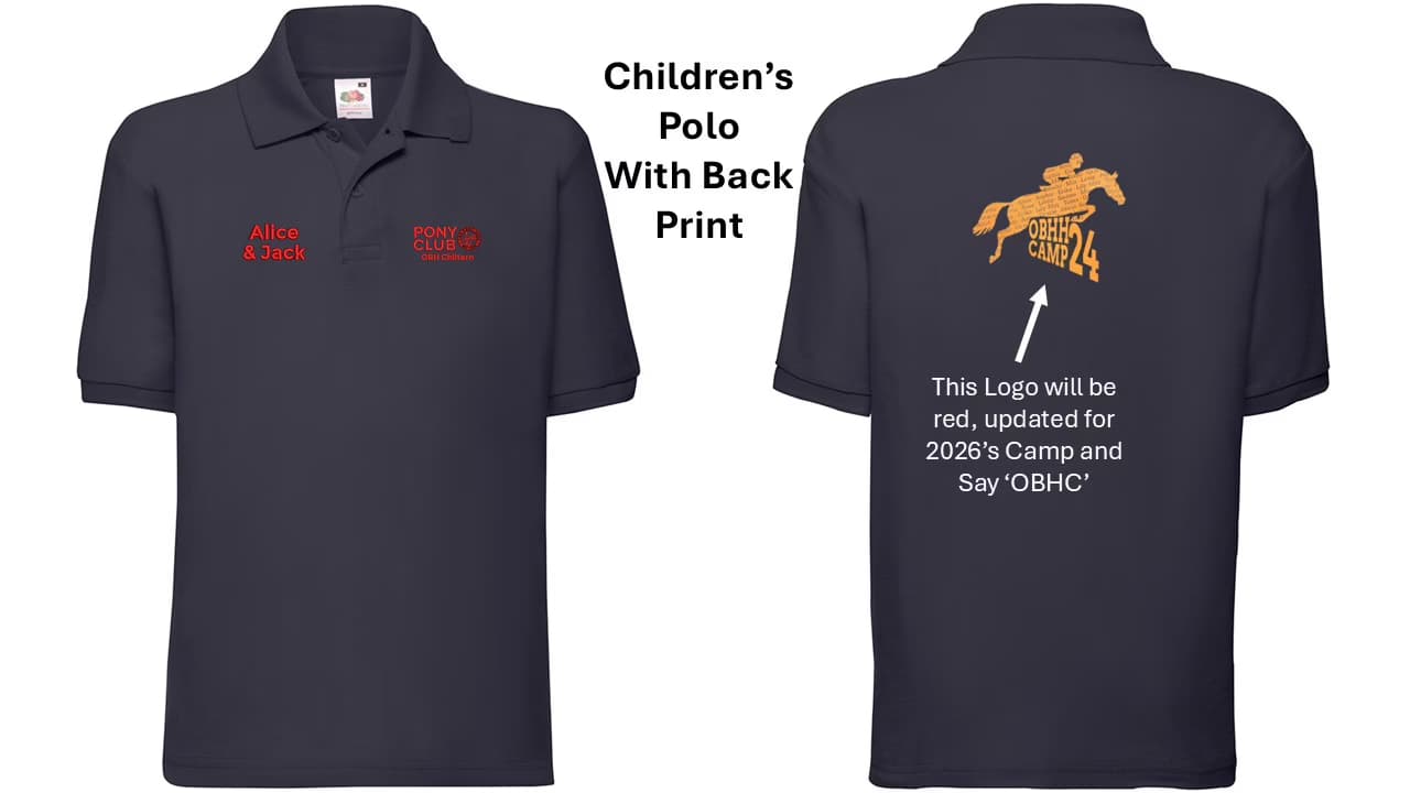 OBH Chiltern Pony Club Summer Camp Children’s Polos